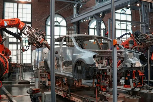 Línea de producción automatizada atendida con suministro industrial